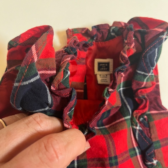 Janie and Jack 0-3M Holiday with matching bloomers - Picture 3 of 4